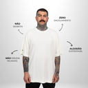 Camiseta Oversized Heavy Lisa Algodão Encorpado Off White
