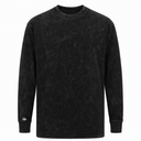 Camiseta Manga Longa Oversized Preto Estonado