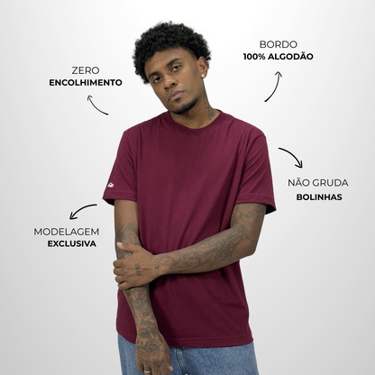 Camiseta Basic WNC Lisa Bordô