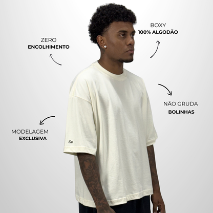 Camiseta Boxy WNC lisa Off White