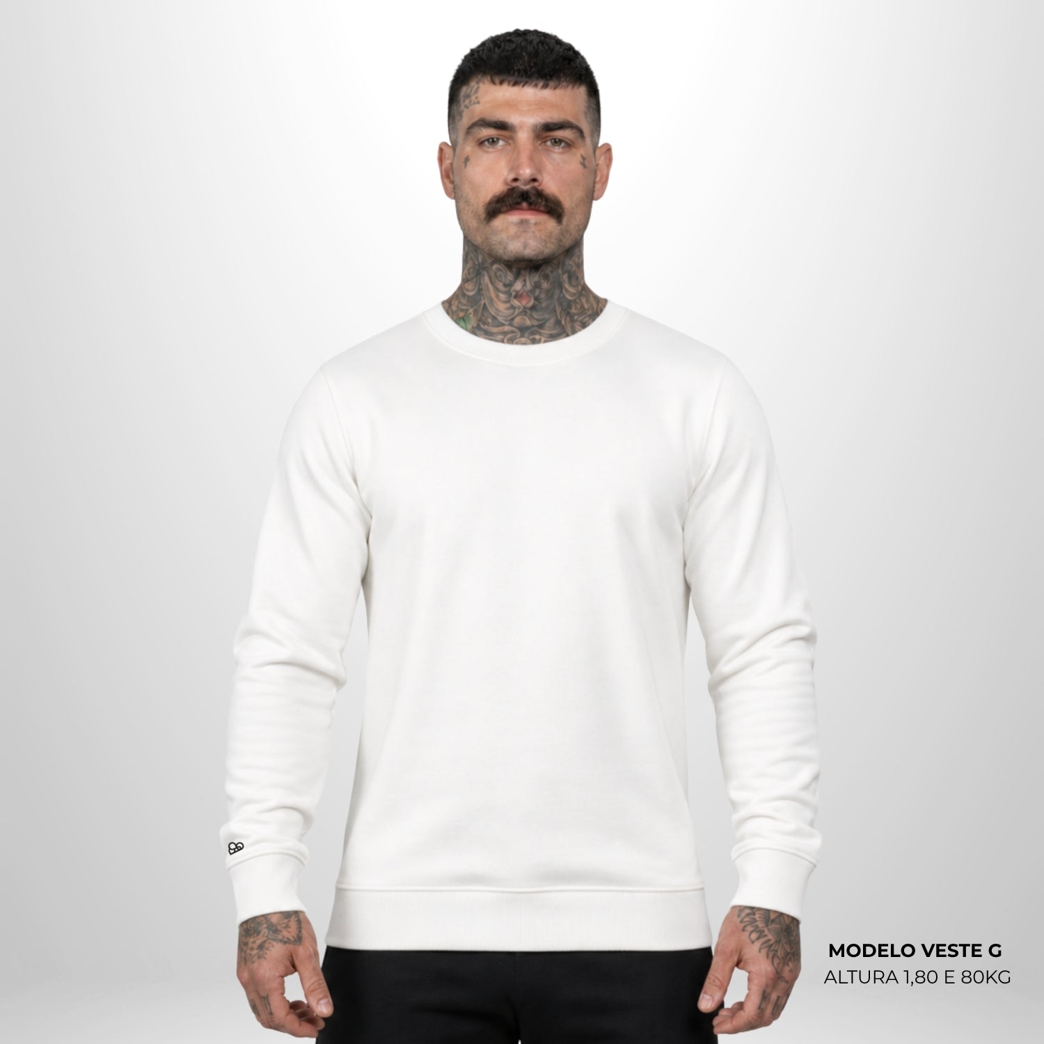 Moletom Oversized Liso Off White