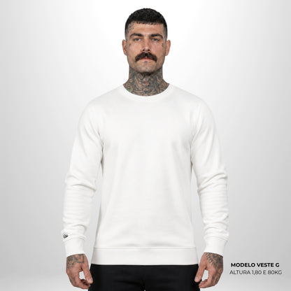 Moletom Oversized Liso Off White