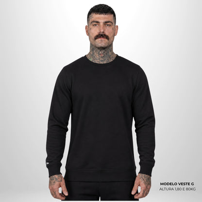 Moletom Oversized Liso Preto
