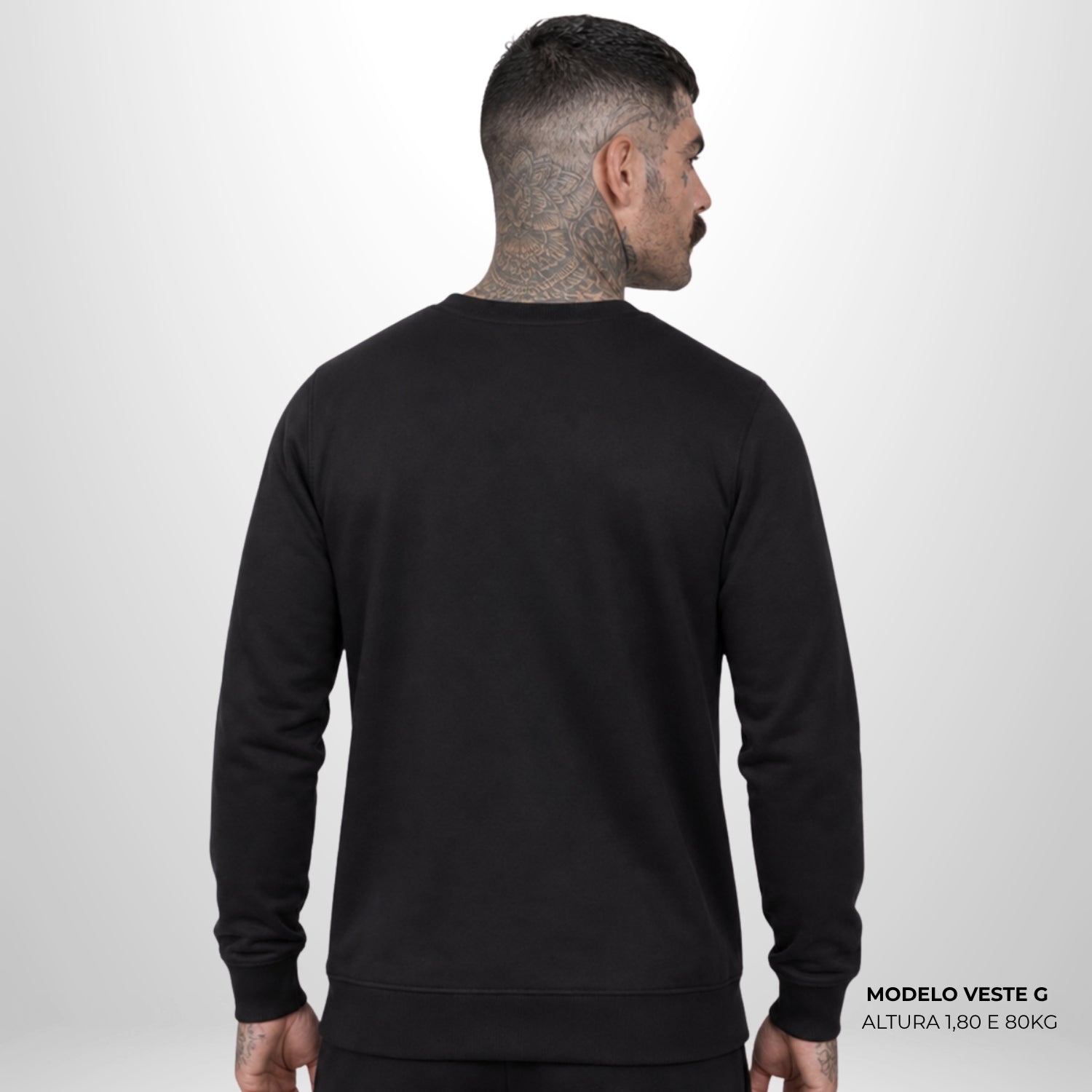 Moletom Oversized Liso Preto