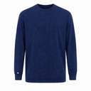 Camiseta Manga Longa Oversized Azul Estonado