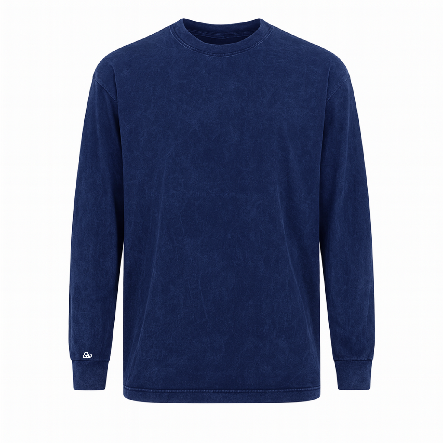 Camiseta Manga Longa Oversized Azul Estonado