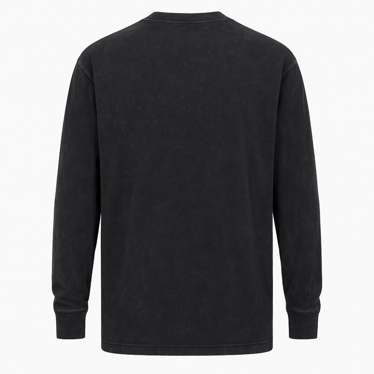 Camiseta Manga Longa Oversized Preto Estonado