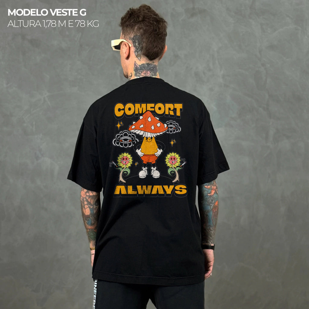 Camiseta Oversized Comfort Always Preto