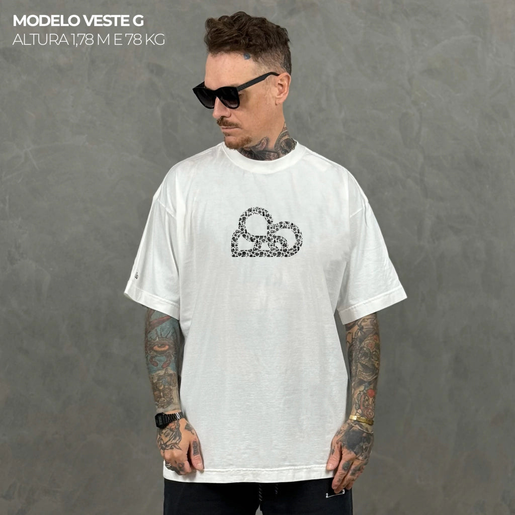 Camiseta Oversized Psychedelic Simbol Off White