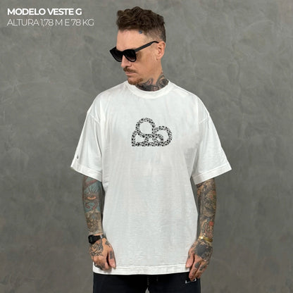 Camiseta Oversized Psychedelic Simbol Off White