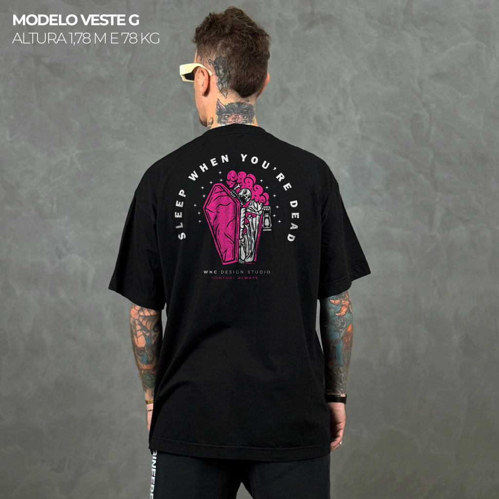 Camiseta Oversized Sleep When Preto