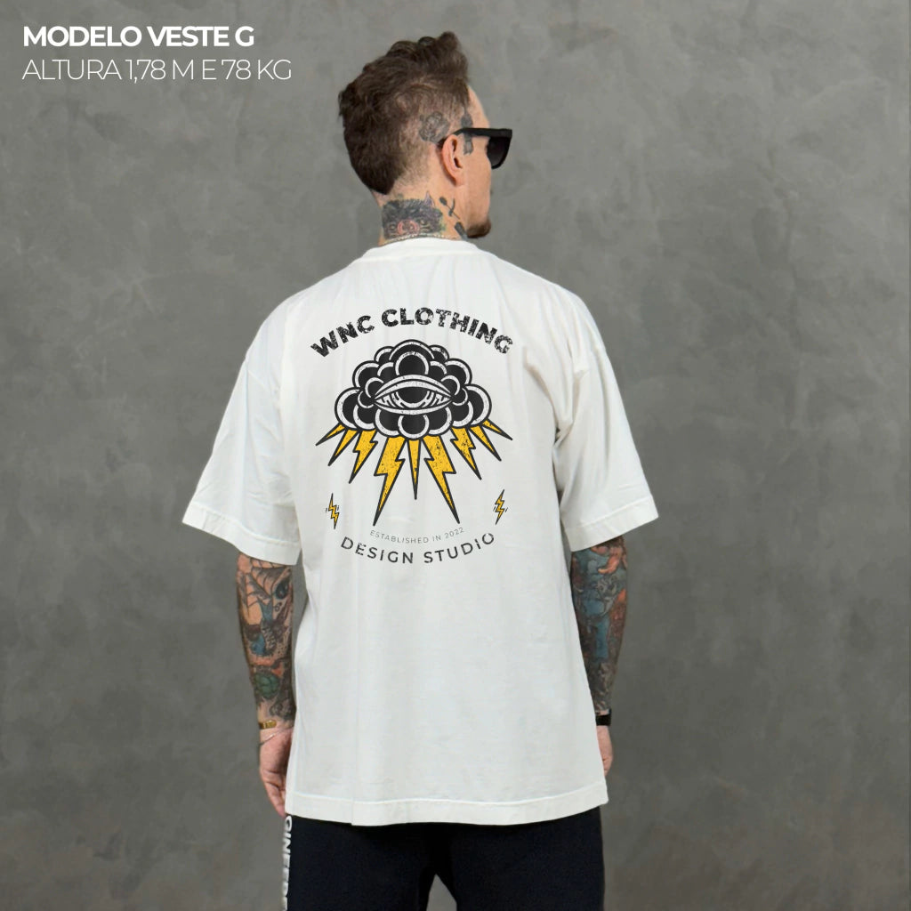 Camiseta Oversized Thunder Cloud Off White
