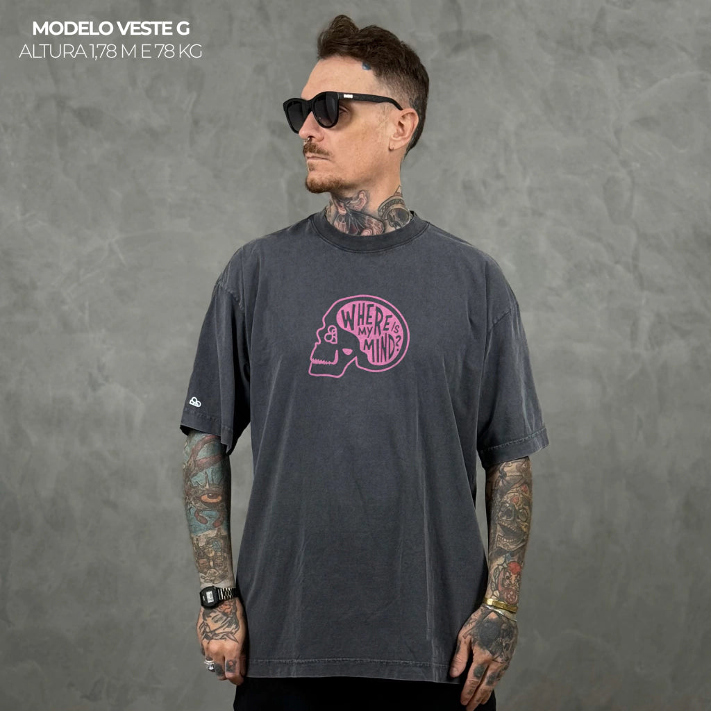 Camiseta Oversized Where is my Mind Cinza