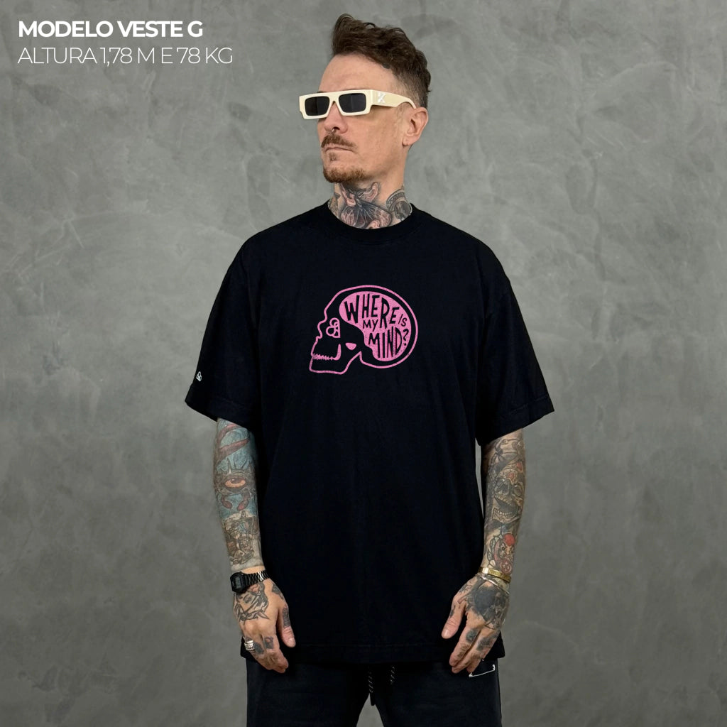 Camiseta Oversized Where is my Mind Preto