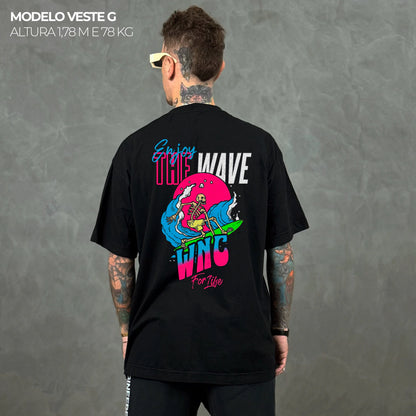 Camiseta Oversized WNC For Life Preta