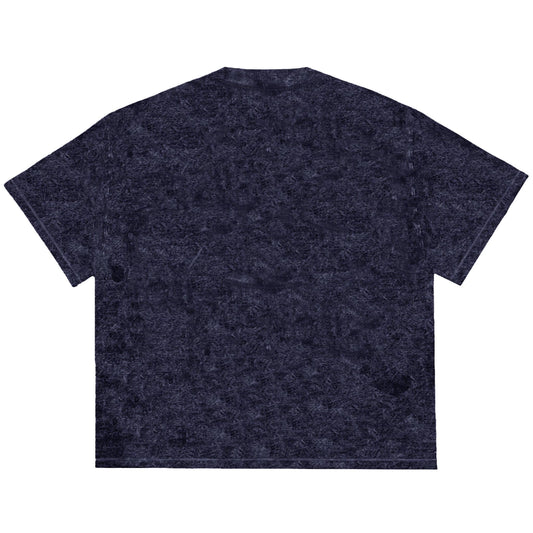 Camiseta Oversized Azul Estonado Lisa