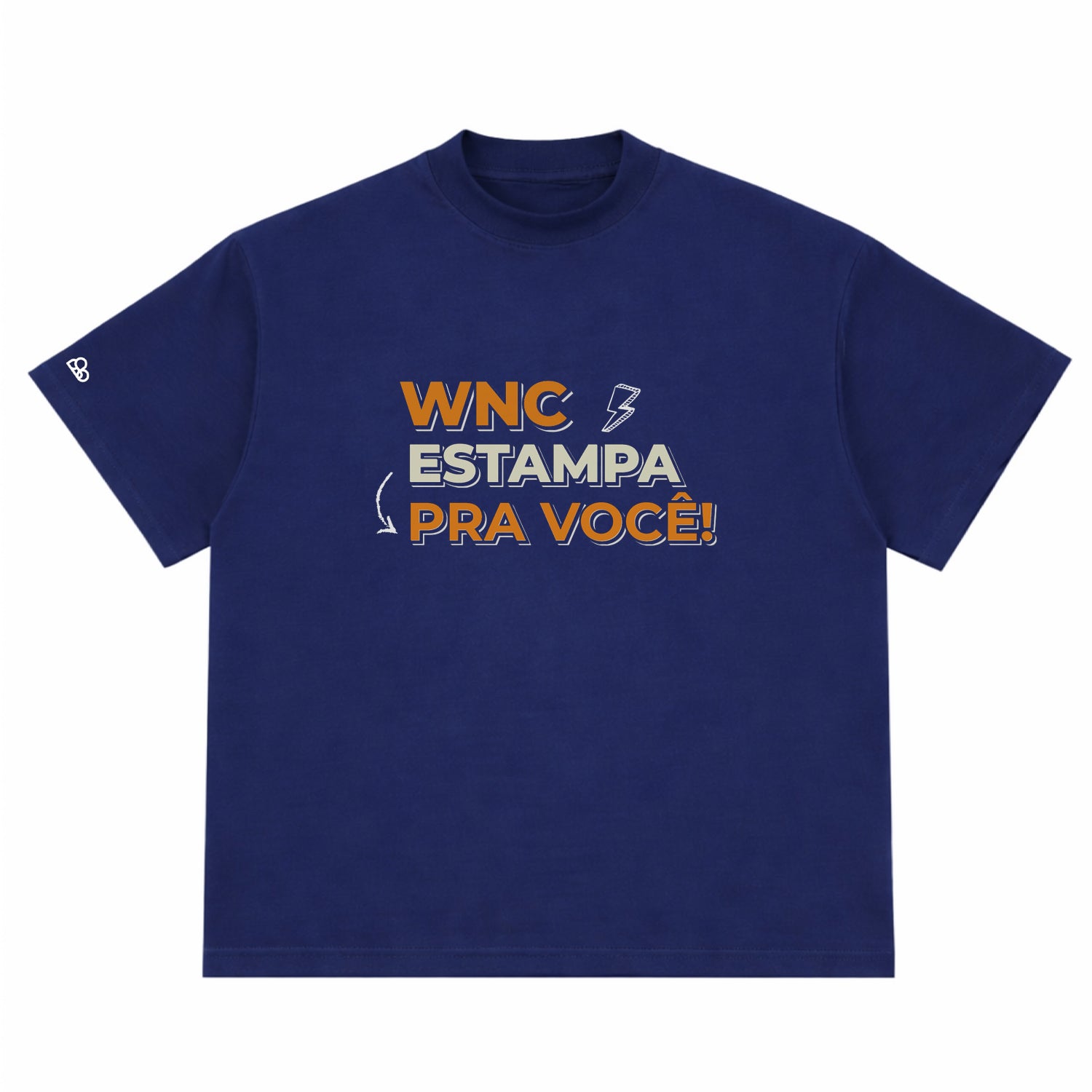 Camiseta Oversized Personalizada Azul Marinho