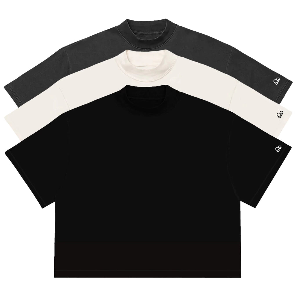 Kit com 3 Camisetas Boxy WNC