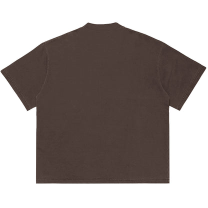 Camiseta Oversized Lisa Marrom Zero Encolhimento