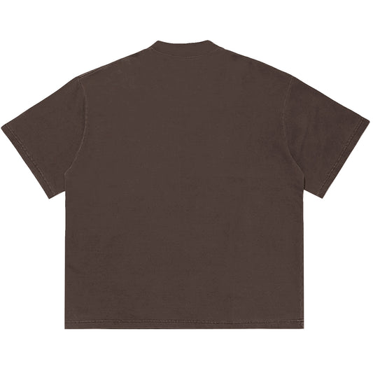 Camiseta Oversized Lisa Marrom Zero Encolhimento