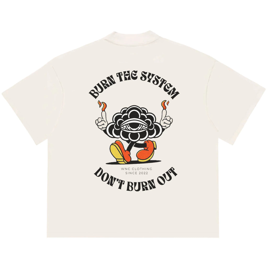 Camiseta Oversized Burning Cloud Off White