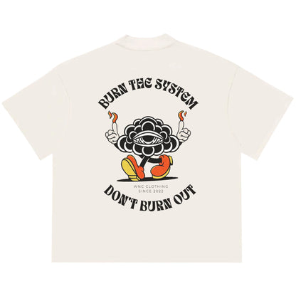 Camiseta Oversized Burning Cloud Off White
