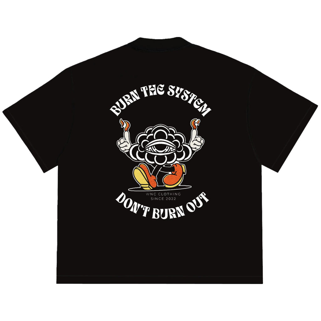 Camiseta Oversized Burning Cloud Preta