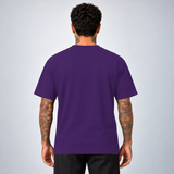 Camiseta Basic WNC Lisa Roxo, vista de costas no modelo sem logo visível