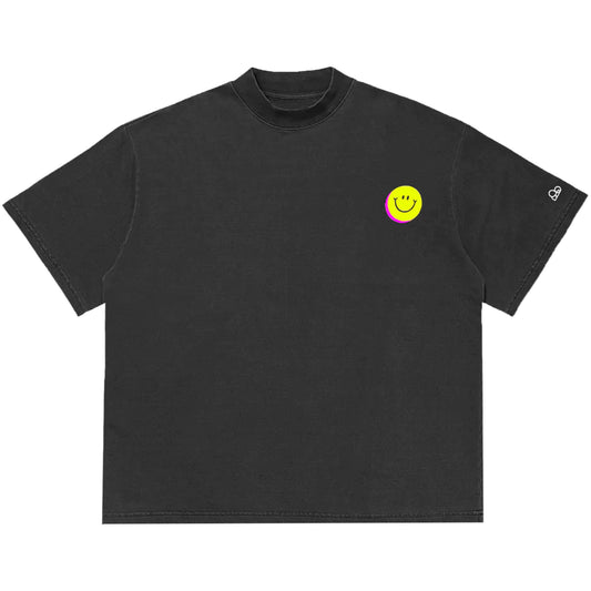 Camiseta Oversized Fuck Off Cinza