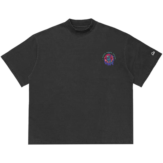 Camiseta Oversized Skull Space Cinza