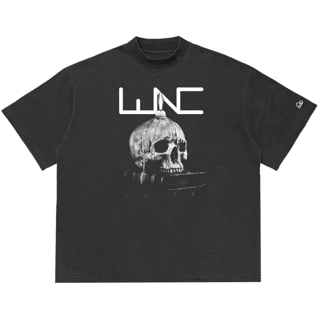 Camiseta Oversized Skull Cinza