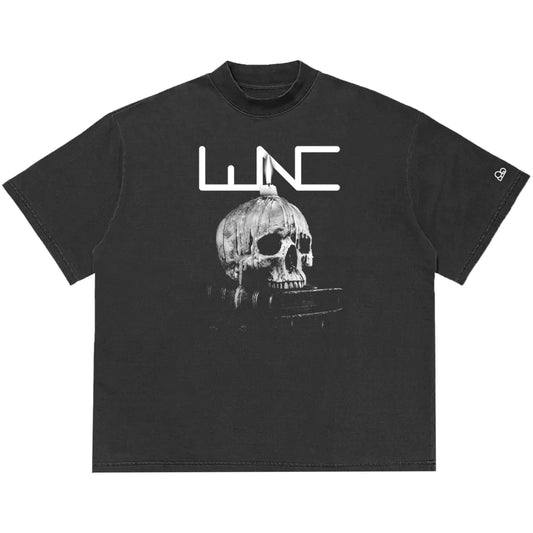 Camiseta Oversized Skull Cinza