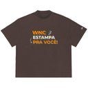 Camiseta Personalizada Oversized Marrom