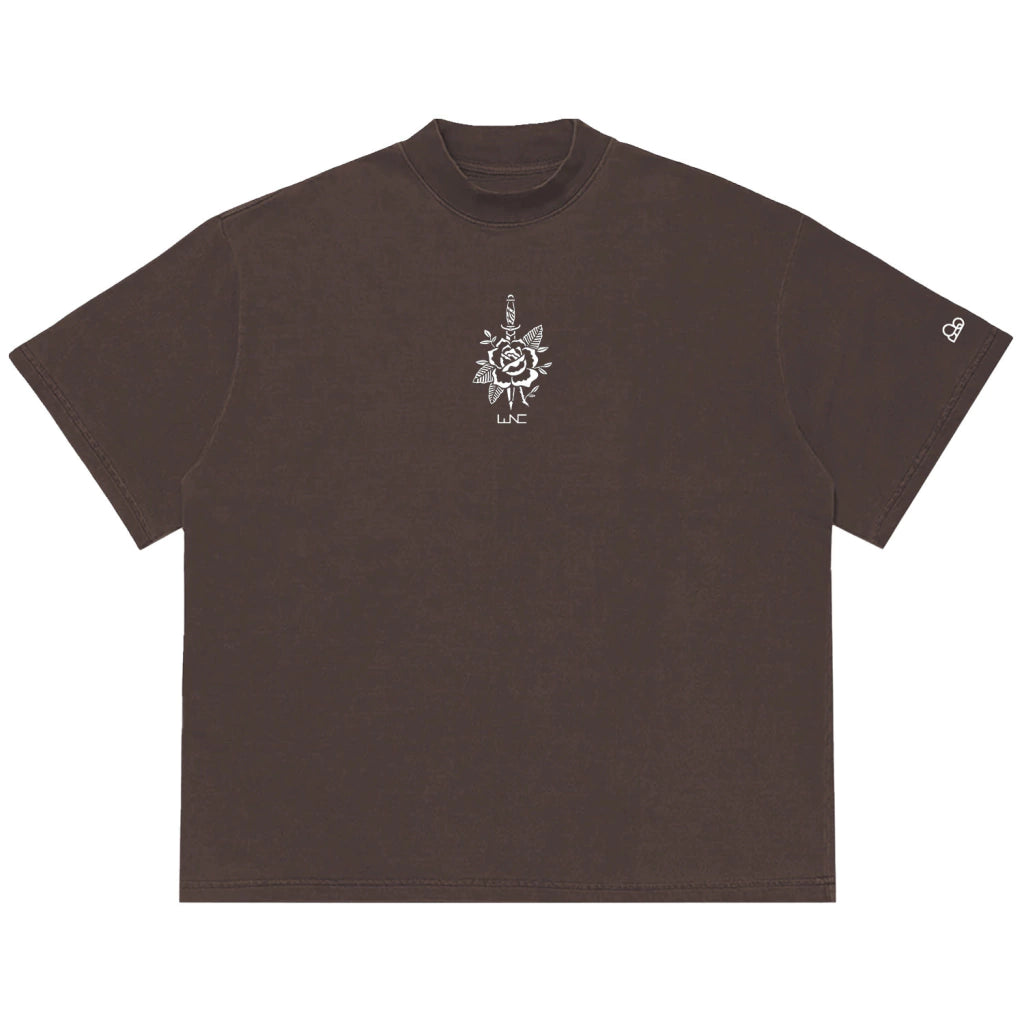 Camiseta Oversized Rose Knife Marrom
