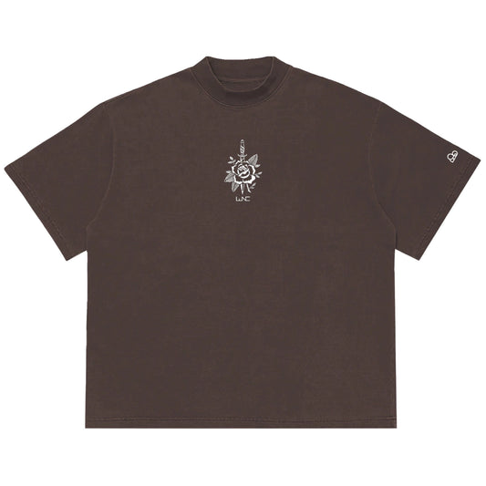 Camiseta Oversized Rose Knife Marrom