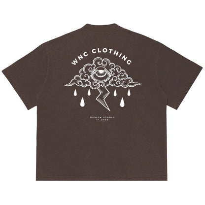 Camiseta Oversized Sad Cloud Marrom