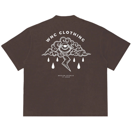 Camiseta Oversized Sad Cloud Marrom
