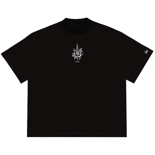 Camiseta Oversized Rose Knife Preto