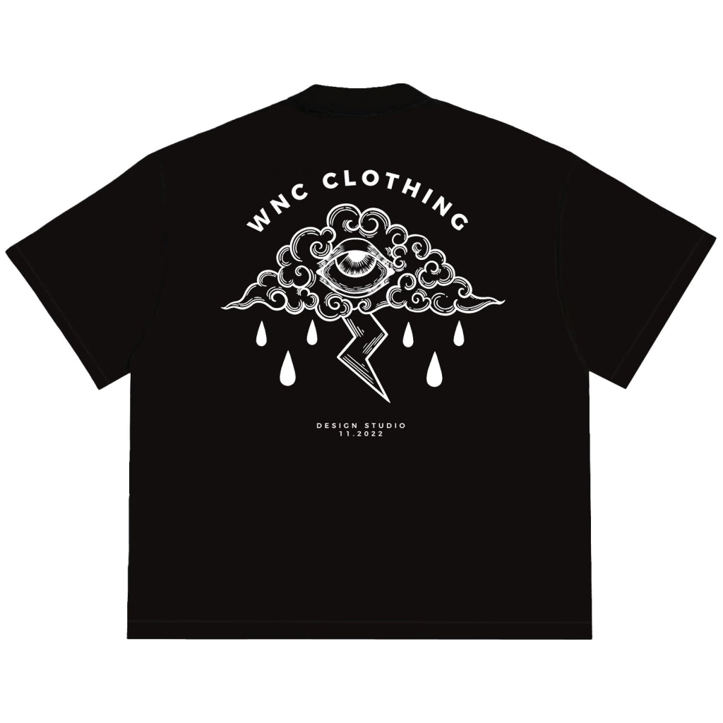 Camiseta Oversized Sad Cloud Preto