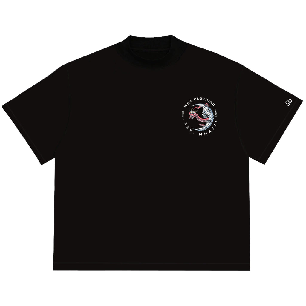 Camiseta Oversized Skull Moon Preto