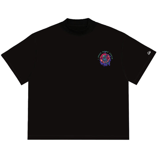 Camiseta Oversized Skull Space Preto