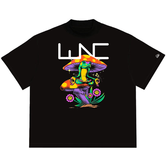 Camiseta Oversized WNC Mushroom Preto