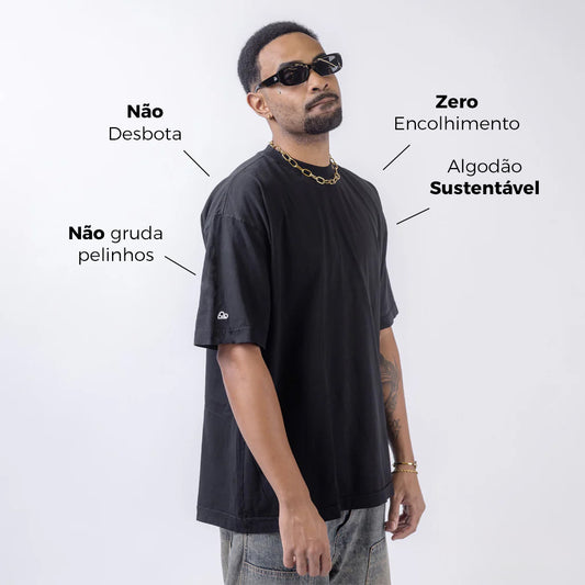 Kit com 6 Camisetas Oversized Lisa Encolhimento Zero