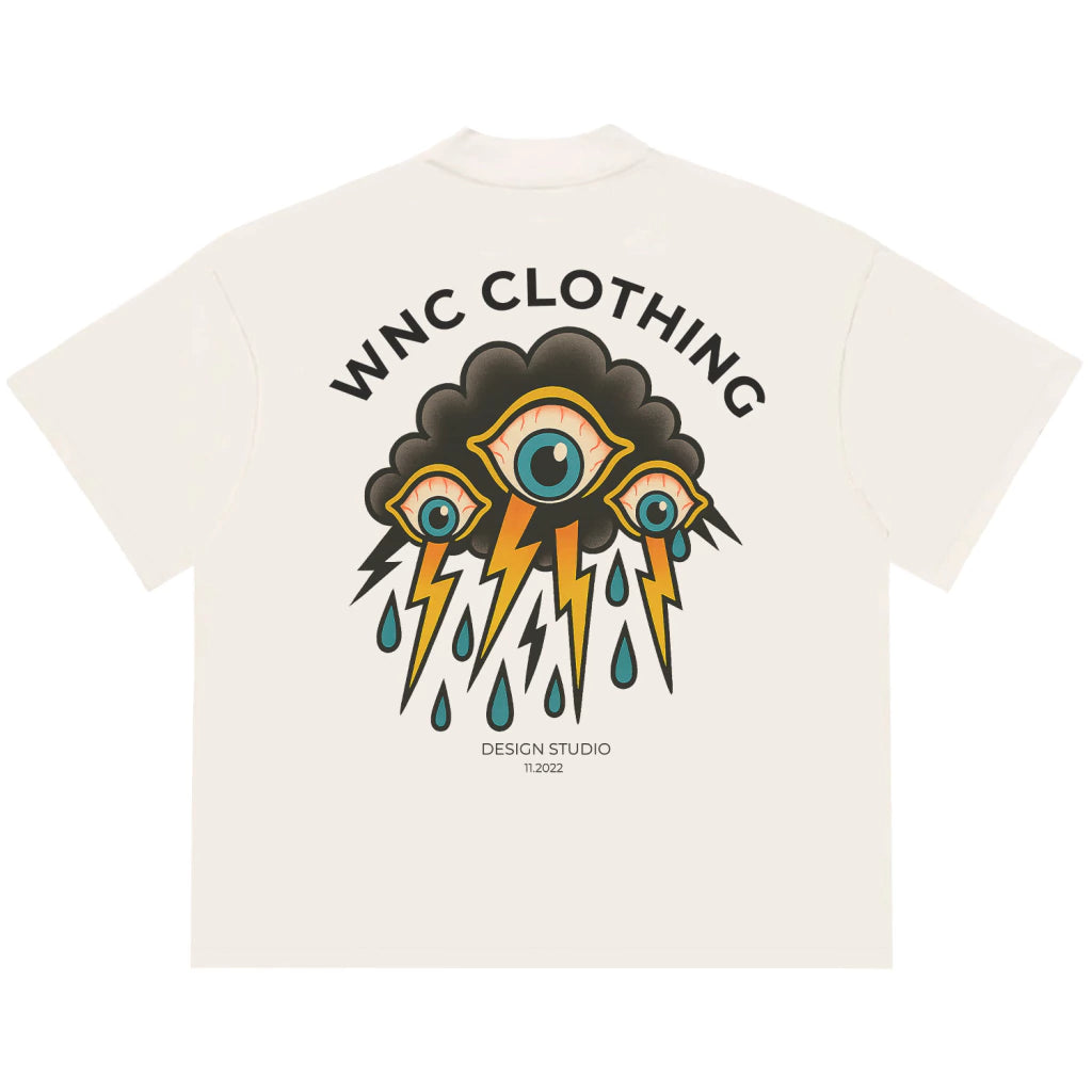 Camiseta Oversized Crying Cloud Off White