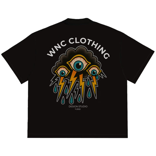 Camiseta Oversized Crying Cloud Preta