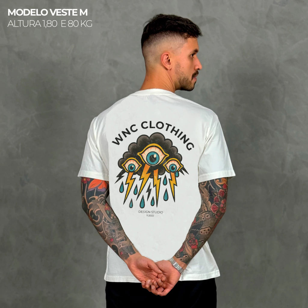 Camiseta Basic WNC Crying Cloud Off White