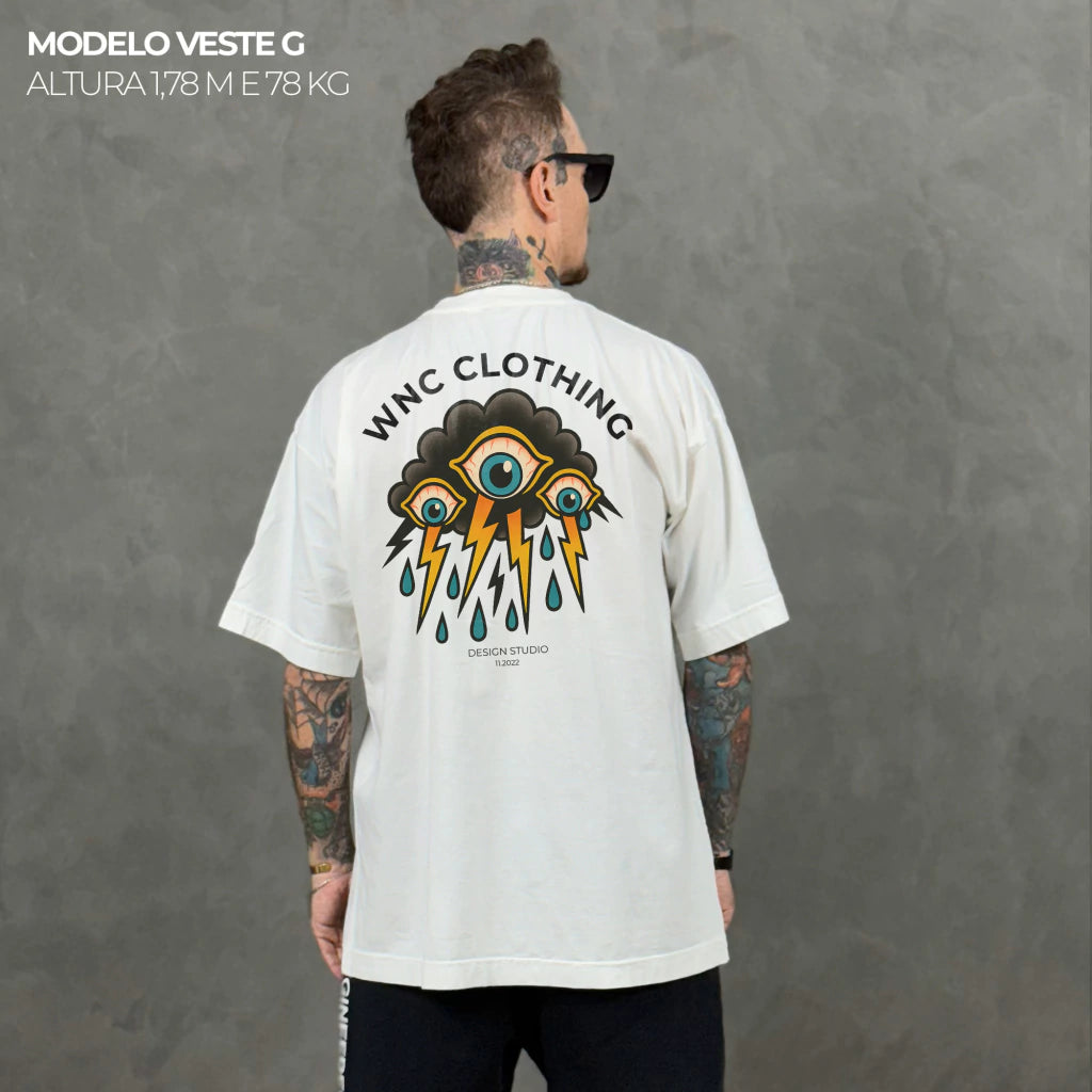 Camiseta Oversized Crying Cloud Off White