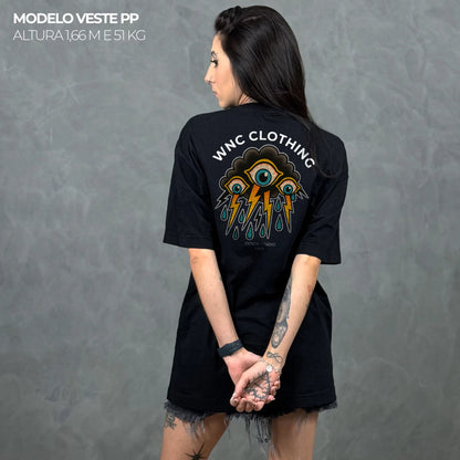 Camiseta Oversized Crying Cloud Preta