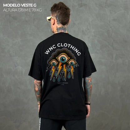 Camiseta Oversized Crying Cloud Preta