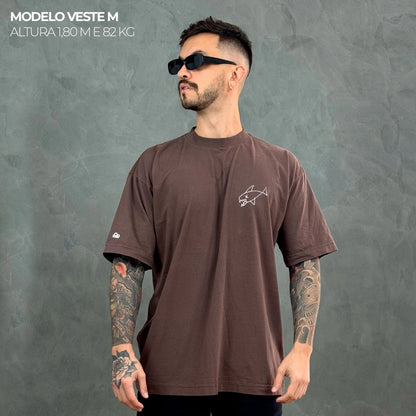 Camiseta Oversized Flipper Marrom